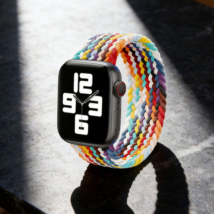 Nylon Elastic Band For Apple Watch Band 42/44/45/49mm Series 11 46mm SE 3 44mm Ultra 49mm Rainbow