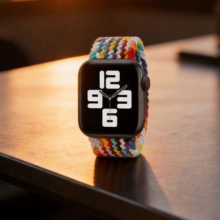 Nylon Elastic Band For Apple Watch Band 42/44/45/49mm Series 11 46mm SE 3 44mm Ultra 49mm Rainbow