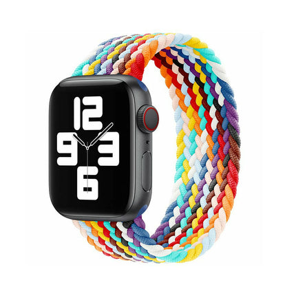 Nylon Elastic Band For Apple Watch Band 42/44/45/49mm Series 11 46mm SE 3 44mm Ultra 49mm Rainbow
