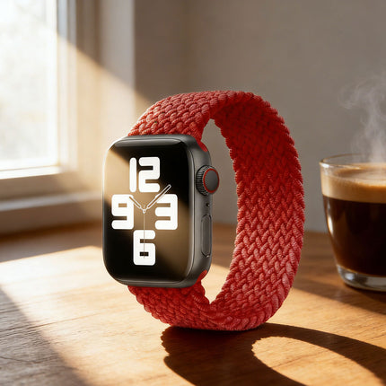 Nylon Elastic Band For Apple Watch 42/44/45/49mm Series 11 46mm SE 3 44mm Ultra 49mm Red