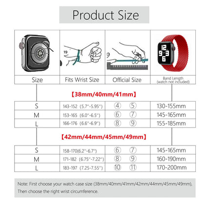 Nylon Elastic Band For Apple Watch 42/44/45/49mm Series 11 46mm SE 3 44mm Ultra 49mm Red