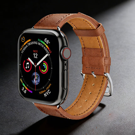 For Apple Watch iWatch Band Series 8 7 6 5 4 3 SE 45 44 41 Leather Strap Brown