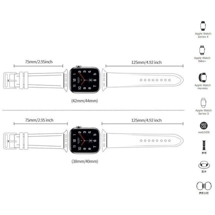 For Apple Watch iWatch Band Series 8 7 6 5 4 3 SE 45 44 41 Leather Strap Khaki Grey
