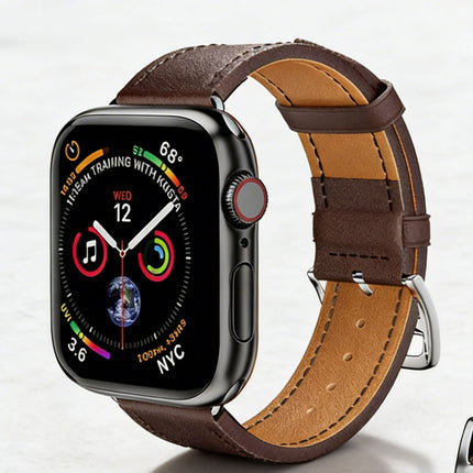 For Apple Watch iWatch Band Series 8 7 6 5 4 3 SE 45 44 41 Leather Strap Khaki Grey