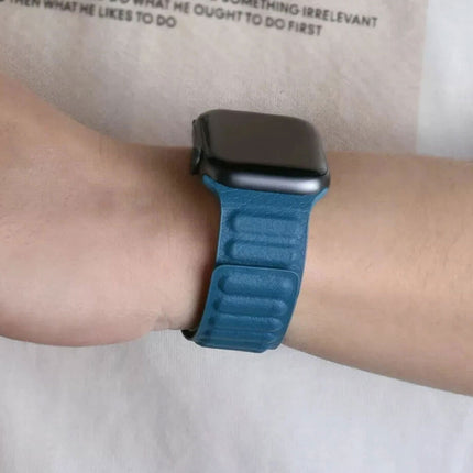 Apple Watch Replacement Band Leather Link  Strap Blue