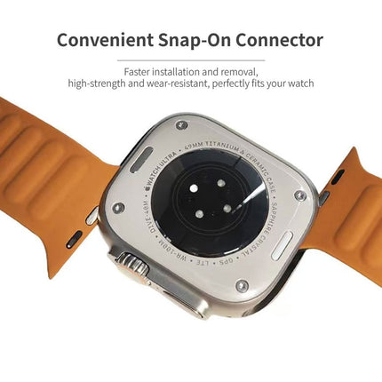 Brown 38mm/40mm/41mm Apple Watch iWatch Band Series 9 8 7 SE 6 5 4 Magnetic Strap Silicone 40 44