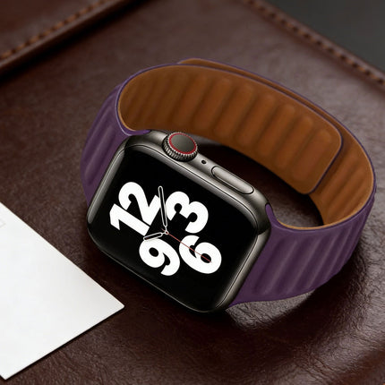 Purple 38mm/40mm/41mm Apple Watch iWatch Band Series 9 8 7 SE 6 5 4 Magnetic Strap Silicone 40 44