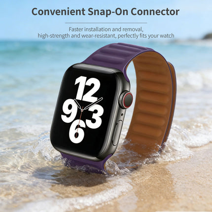 Purple 38mm/40mm/41mm Apple Watch iWatch Band Series 9 8 7 SE 6 5 4 Magnetic Strap Silicone 40 44