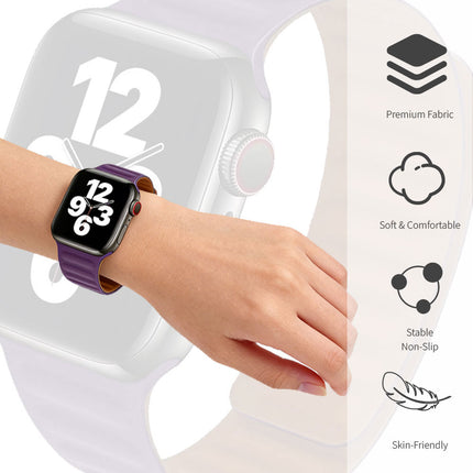Purple 38mm/40mm/41mm Apple Watch iWatch Band Series 9 8 7 SE 6 5 4 Magnetic Strap Silicone 40 44