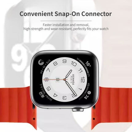 Red 42mm/44mm/45mm/49mm Apple Watch iWatch Band Series 9 8 7 SE 6 5 4 Magnetic Strap Silicone 40 44
