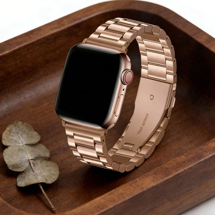 Apple Watch Band Strap iWatch Stainless Steel Series 11 10 9 8 Ultra SE 42 46mm Rose Gold