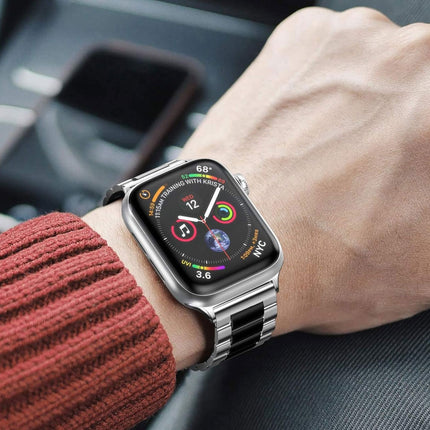 Apple Watch Band Strap iWatch Stainless Steel Series 11 10 9 8 Ultra SE 42 46mm Silver & Black