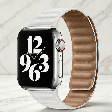 White 38mm/40mm/41mm Apple Watch iWatch Band Series 9 8 7 SE 6 5 4 Magnetic Strap Silicone 40 44