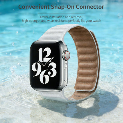 White 38mm/40mm/41mm Apple Watch iWatch Band Series 9 8 7 SE 6 5 4 Magnetic Strap Silicone 40 44