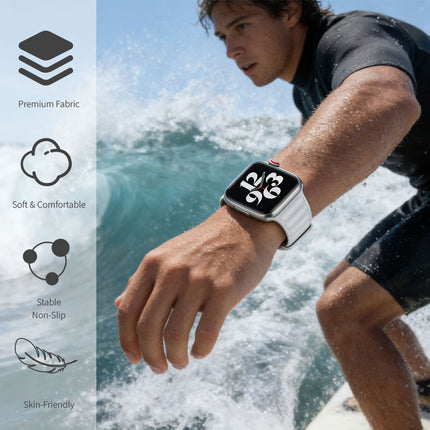 White 38mm/40mm/41mm Apple Watch iWatch Band Series 9 8 7 SE 6 5 4 Magnetic Strap Silicone 40 44