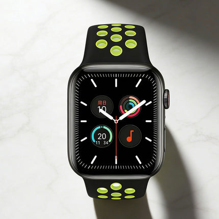 Apple Watch IWatch Band Silicone Strap-Black & Green