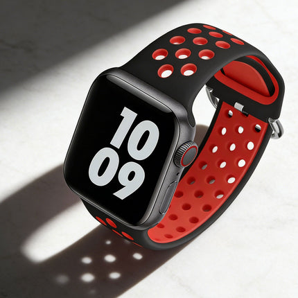Apple Watch IWatch Band Silicone Strap Black & RED