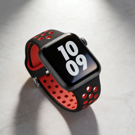Apple Watch IWatch Band Silicone Strap Black & RED