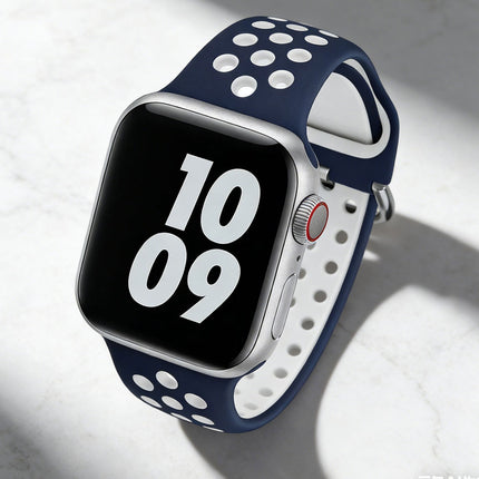 Apple Watch IWatch Band Silicone Strap Blue & White