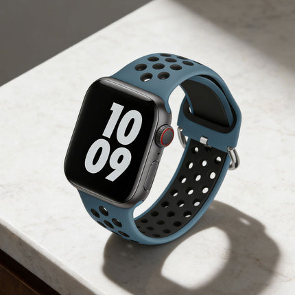 Apple Watch IWatch Band Silicone Strap-Cyan & Black