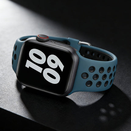 Apple Watch IWatch Band Silicone Strap-Cyan & Black
