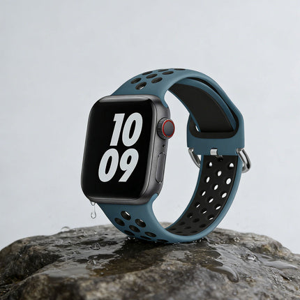 Apple Watch IWatch Band Silicone Strap-Cyan & Black