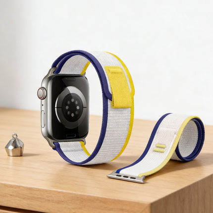 Trail Loop Apple IWatch Band Series SE 8 7 6 5 40 41 38 44 45 Ultra Navy/Beige