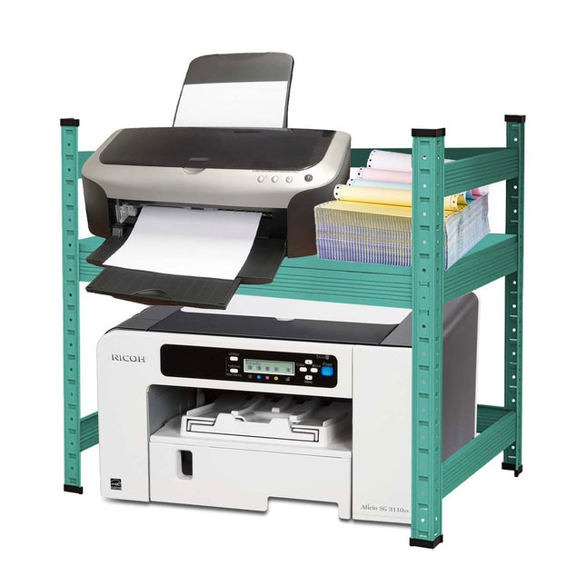 Blue Small Multi-Functional Organizer Bookshelf for Home Office Metal Desk Garage