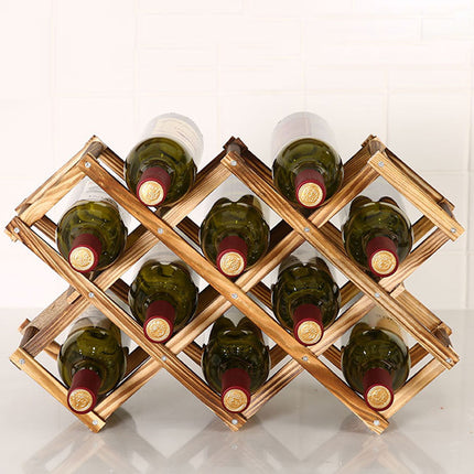 10 Bottles Wine Storage Holder Wine Rack Bottle Stand Display Shelf Wine Rack