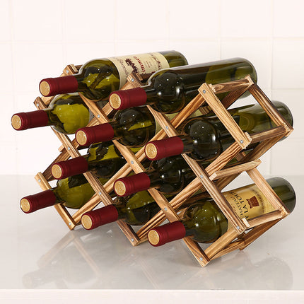 10 Bottles Wine Storage Holder Wine Rack Bottle Stand Display Shelf Wine Rack