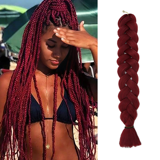62cm Synthetic Braiding Hair Extensions - Carmine