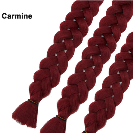62cm Synthetic Braiding Hair Extensions - Carmine