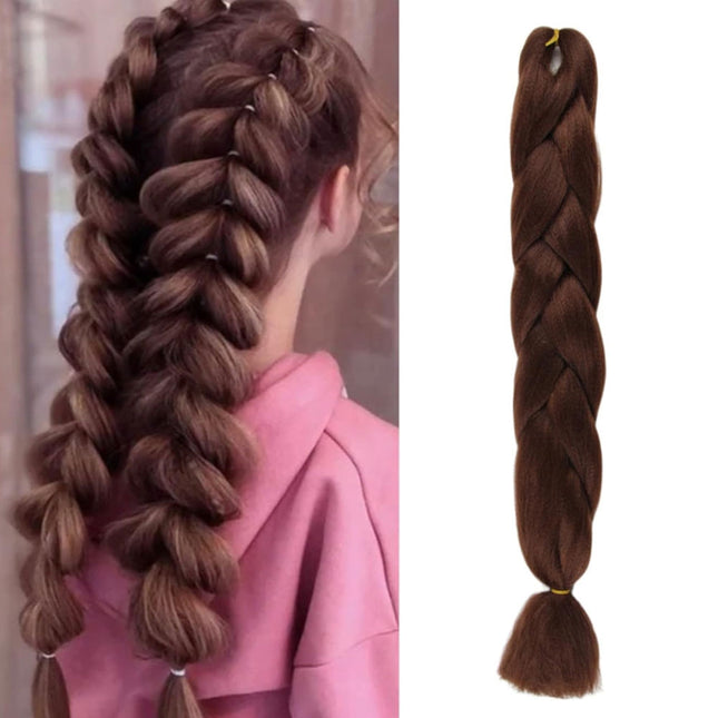 62cm Synthetic Braiding Hair Extensions - Hickory