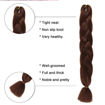 62cm Synthetic Braiding Hair Extensions - Hickory