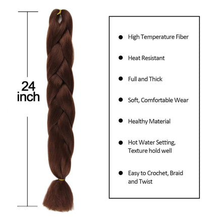 62cm Synthetic Braiding Hair Extensions - Hickory