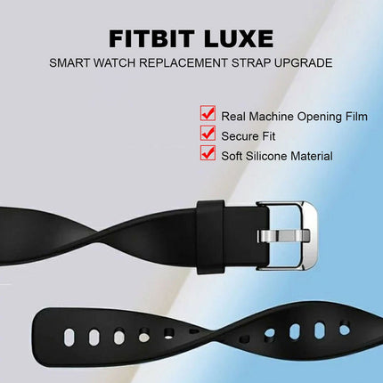 Fitbit Luxe Silicone Replacement Watch Band Wristband Black