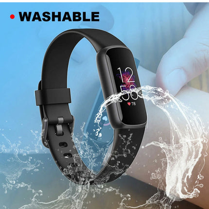 Fitbit Luxe Silicone Replacement Watch Band Wristband Black