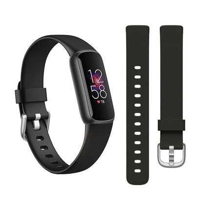 Fitbit Luxe Silicone Replacement Watch Band Wristband Black