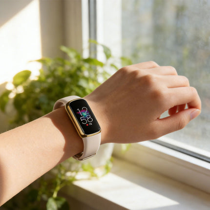 Fitbit Luxe Silicone Replacement Watch Band Wristband Cream White