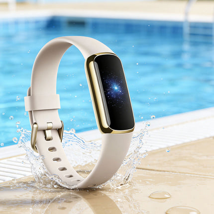 Fitbit Luxe Silicone Replacement Watch Band Wristband Cream White