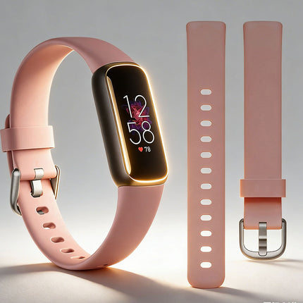 Fitbit Luxe Silicone Replacement Watch Band Wristband Light Pink