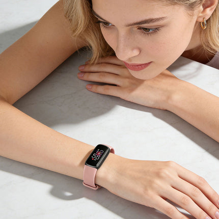 Fitbit Luxe Silicone Replacement Watch Band Wristband Light Pink