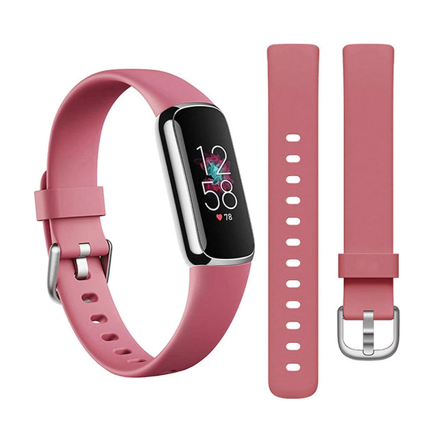 Fitbit Luxe Silicone Replacement Watch Band Wristband Pink