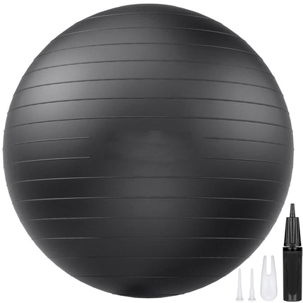 75cm Black Swiss Ball Yoga Ball Birth Ball Exercise Ball Pilates Gym