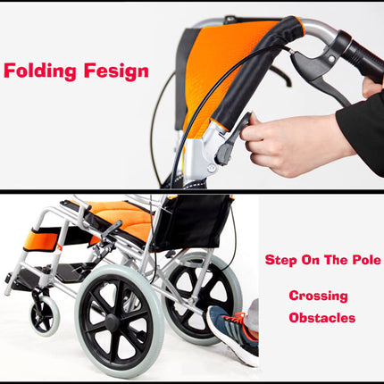 16' inch Foldable Disabled Elderly Wheelchair Washable 3D Honeycomb Cushion