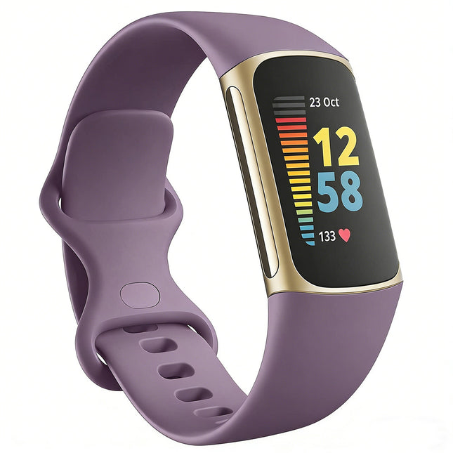 Purple Replacement Bands for Fitbit Charge 5 6 Band Tracker Fitness Strap Wristbands