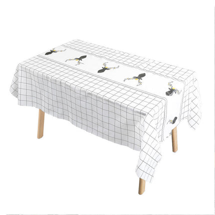 Deer Rectangle Table Cloth Water Stain Resistant PEVA Party Tablecloth Desk Cover Mat