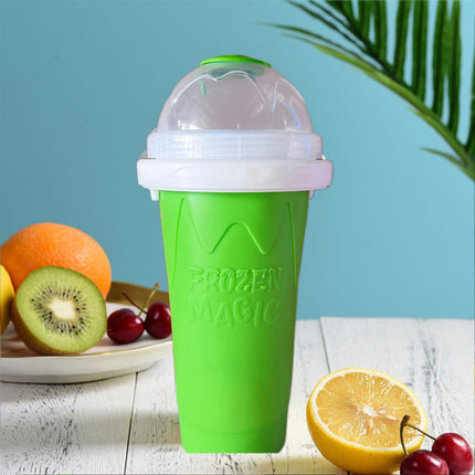 Green Slushie Maker Cup Quick Freeze Magic Squeeze Cup Milkshake Cup Ice Cream Maker