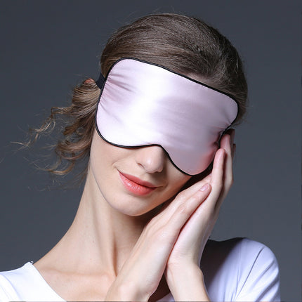 100% Pure Silk Sleeping Eye Mask Sleep Soft Blindfold Lights Out Travel Relax Pink