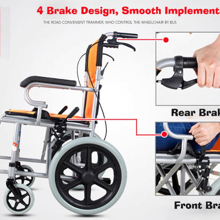 16' inch Foldable Disabled Elderly Wheelchair Washable 3D Honeycomb Cushion